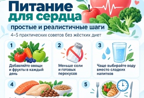 Питание для сердца: простые и реалистичные шаги